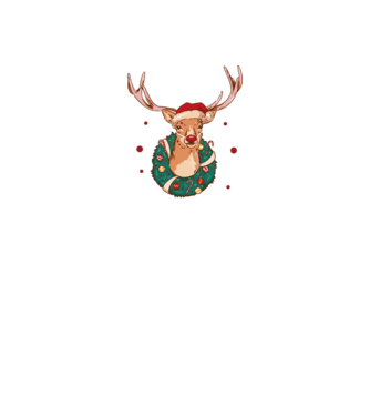 Oh deer, Christmas is here minta fekete pólón