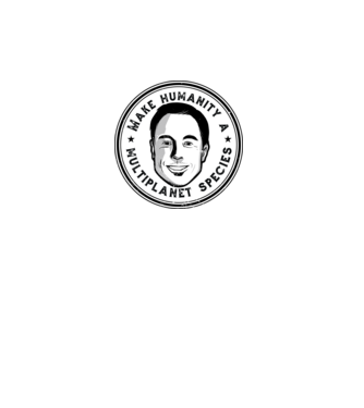 Make humanity a Multiplanet species Elon Musk minta fehér pólón