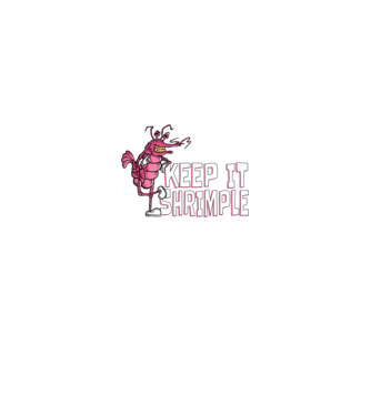 Keep It Shrimple minta királykék pólón