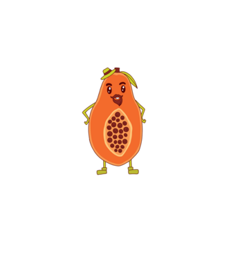 Papaya apuka minta fekete pólón