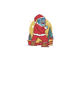 Gorilla Santa minta fehér pólón
