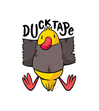Duck Tape minta fehér pólón