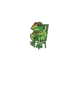 Frog minta királykék pólón