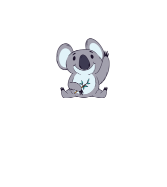 Cuki Koala minta fehér pólón