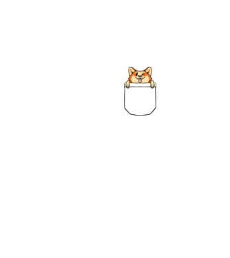 Zsebcorgi minta szürke pólón