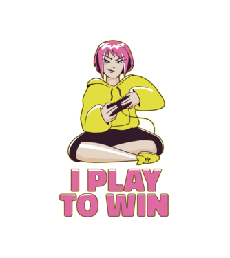 Anime Gamer Lány minta fehér pólón