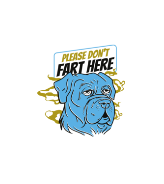 Dont fart dog minta fehér pólón