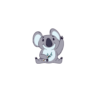 Cuki Koala minta szürke pólón