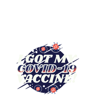I got my Vaccine minta türkiz pólón
