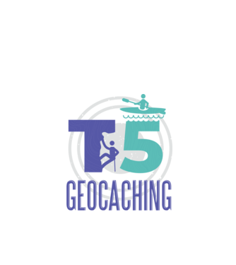 T5 Geocaching minta fekete pólón