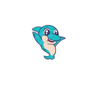 Cuki delfin minta fehér pólón