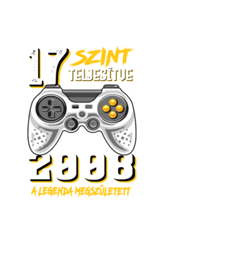 GAMER szint teljesítve 17. 2008 minta fekete pólón