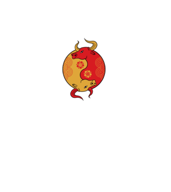 Bivaly Yin Yang minta fehér pólón