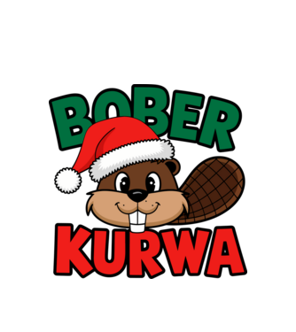 Bober Kurwa Karácsonyra - Vicces meme póló minta fehér pólón