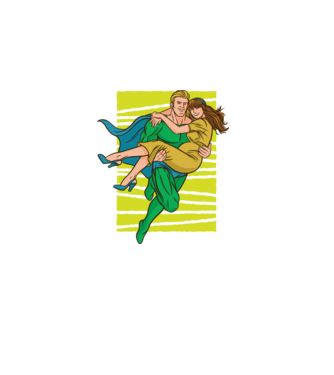 SuperHero minta fehér pólón