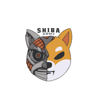 Shiba Army minta fehér pólón
