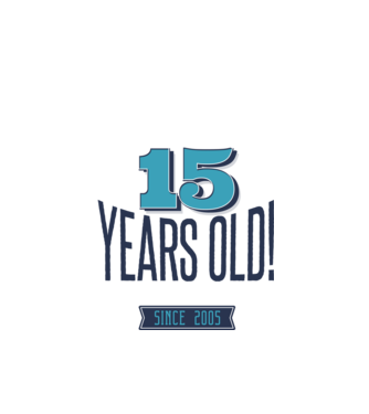 15 years old awesome since 2005 minta türkiz pólón
