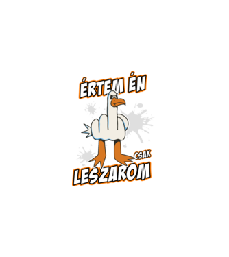 Értem én csak leszarom minta fekete pólón