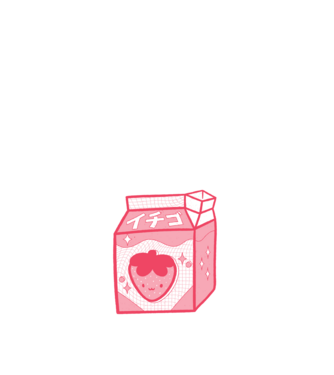 Strawberry Milk minta fehér pólón