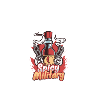 Spicy military minta fehér pólón