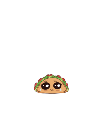 Szomorú Taco minta világos rózsaszín pólón