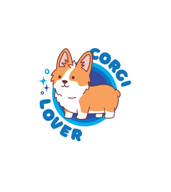 Corgi Lover minta fehér pólón