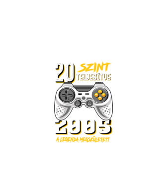 GAMER szint teljesítve 20. 2005 minta fekete pólón