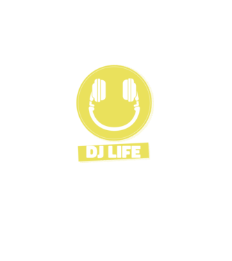 DJ Life minta fekete pólón