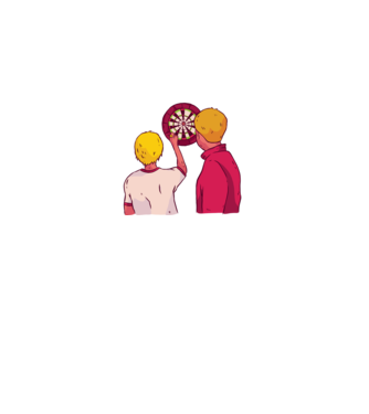 Apa Fia Darts minta zöld pólón