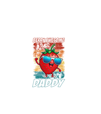 Berry Awesome Daddy Eper minta fekete pólón
