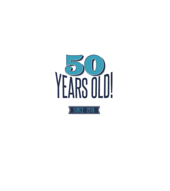 50 years old awesome since 1970 minta szürke pólón