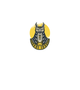 Anubis minta királykék pólón