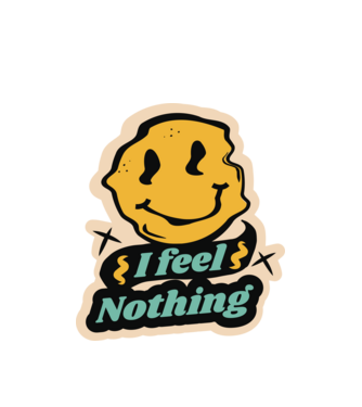 I feel nothing minta fehér pólón