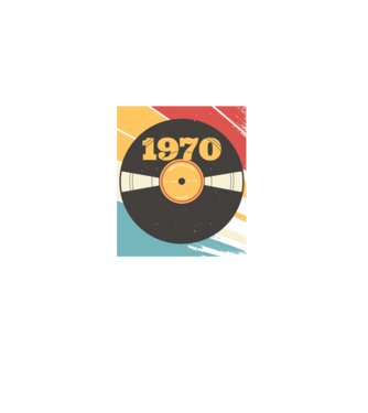 Born in 1970 Limited Edition Vynil Bakelit Retro minta fekete pólón
