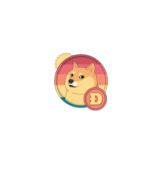 Doge Coin minta sötétkék pólón