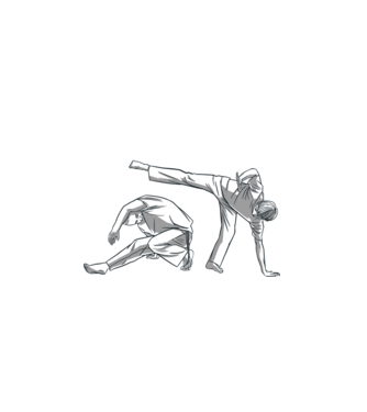 Capoeira minta fehér pólón