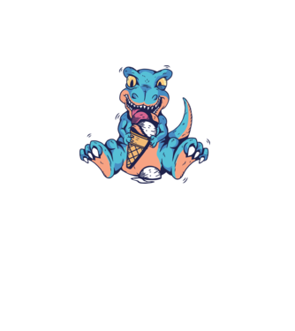 Cuki T-rex Fagyival minta türkiz pólón