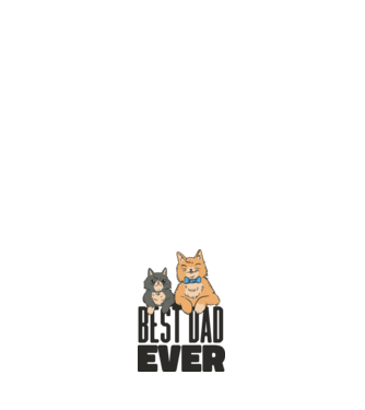 Best Cat Dad Ever - Legjobb Cicás Apa minta világos rózsaszín pólón