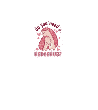 Hedgehug minta fehér pólón