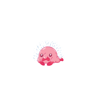 Blobfish minta fekete pólón