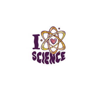 I Love Science Tudományos minta fehér pólón
