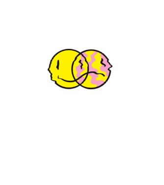 Happy Sad Emoji minta dusty pink pólón