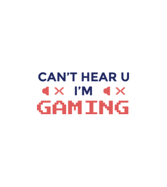 Can't hear U - I'm Gaming minta fehér pólón