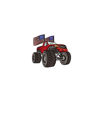 Monster Truck minta fehér pólón