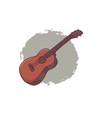 Ukulele minta fehér pólón