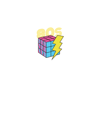 I love the 80s Rubik kocka minta fekete pólón