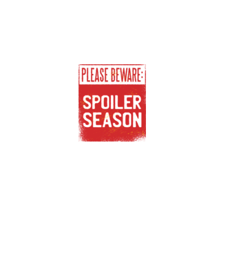 Vigyázat! Spoiler veszély minta fehér pólón