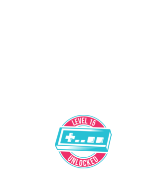 Level 15 Unlocked 15 éves születésnap minta fehér pólón