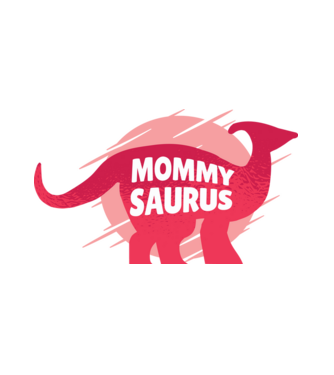 Mommy Saurus minta fehér pólón