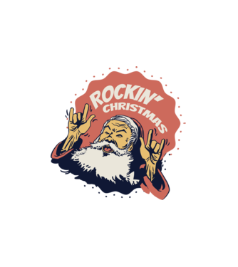 Rockin' Christmas Karácsony minta fehér pólón
